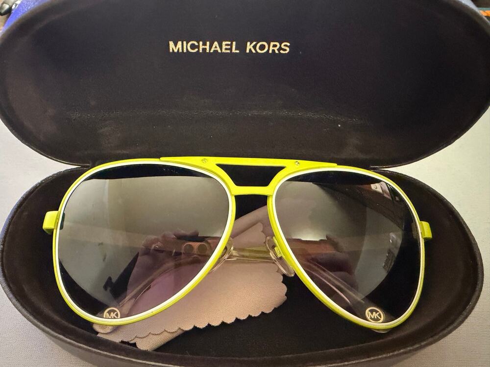Michael Kors Neon Aviator Sunglasses with Case